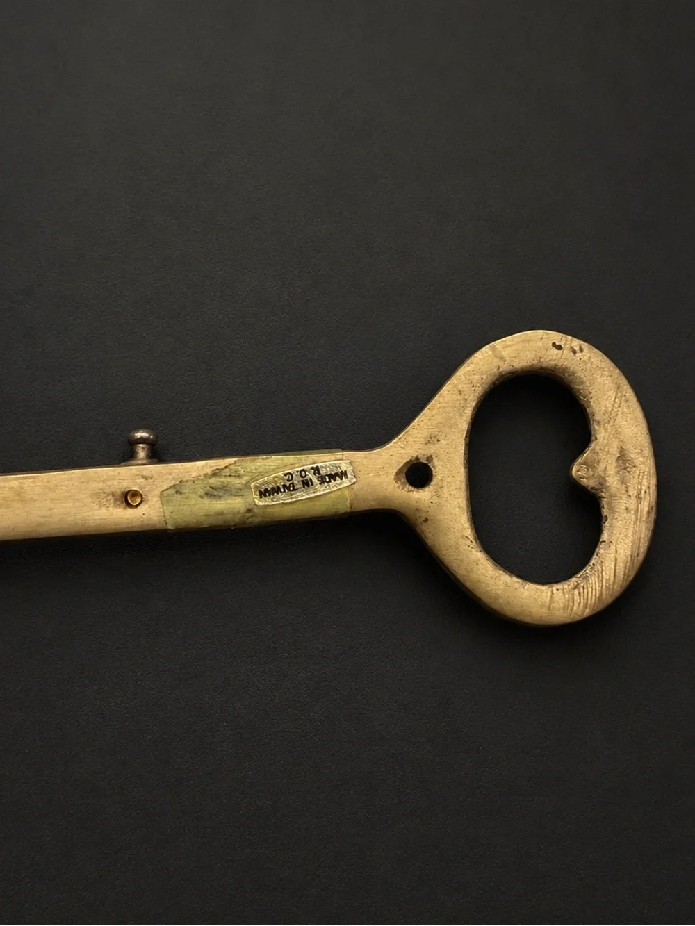 Vintage Brass Key Holder Wall Rack Made in Taiwan 10.5